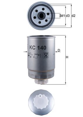 Fuel filter - KC 140 MAHLE