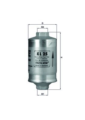 Filtro carburante - KL 25 MAHLE