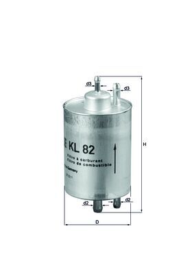 kuro filtras - KL 82 MAHLE