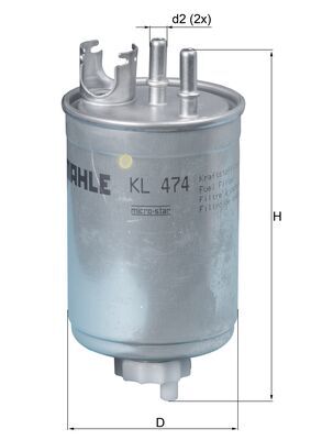Fuel filter - KL 474 MAHLE