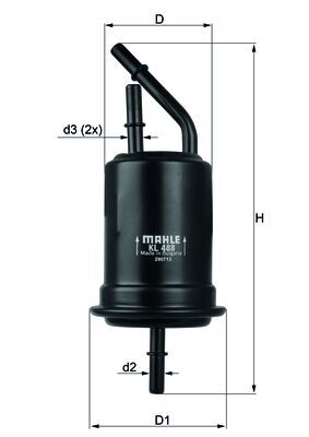 Filtro carburante - KL 488 MAHLE