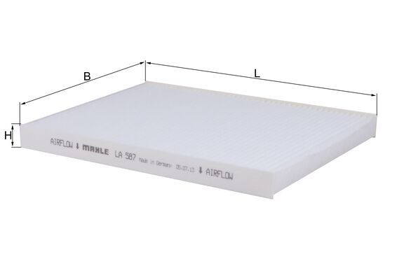 Filter, interior air - LA 587 MAHLE