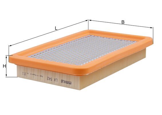 Luftfilter - LX 542 MAHLE