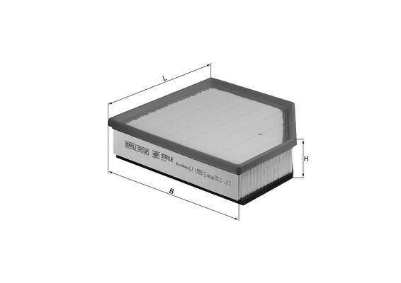 Air Filter - LX 1593/2 MAHLE