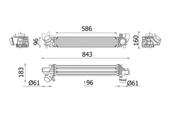 Intercooler - CI 727 000P MAHLE