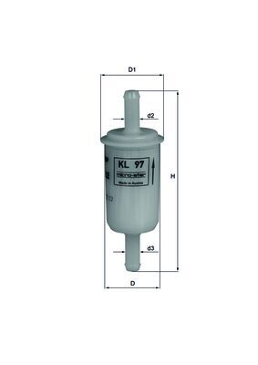 Fuel filter - KL 97 OF MAHLE
