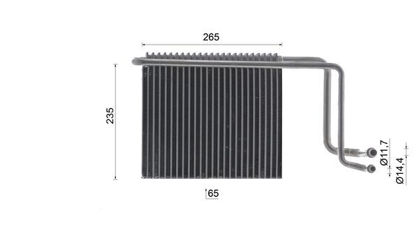 Evaporator, air conditioning - AE 65 000S MAHLE