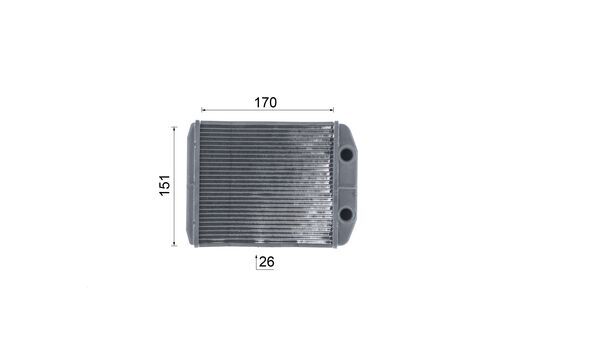 Heat Exchanger, interior heating - AH 340 000S MAHLE