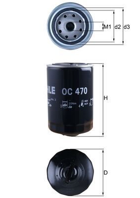 Oil Filter - OC 470 MAHLE