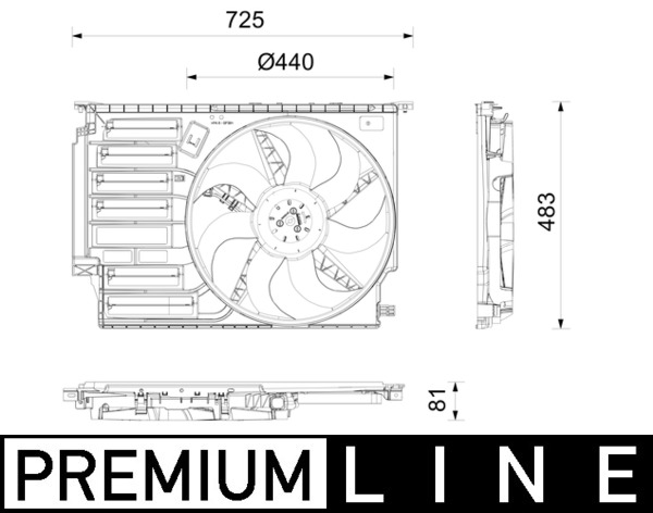 Fan, radiator - CFF 665 000P MAHLE