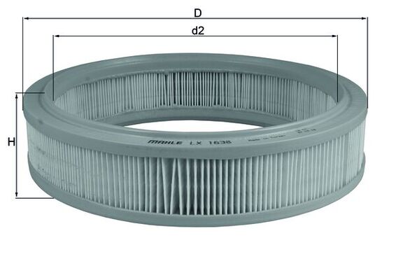 Air Filter - LX 1638 MAHLE