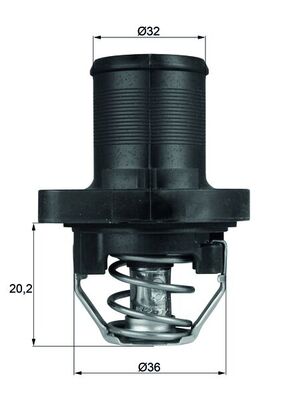 Thermostat, coolant - TI 47 89 MAHLE