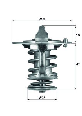 Thermostat, coolant - TX 83 76D MAHLE
