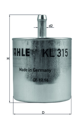 Fuel filter - KL 315 MAHLE
