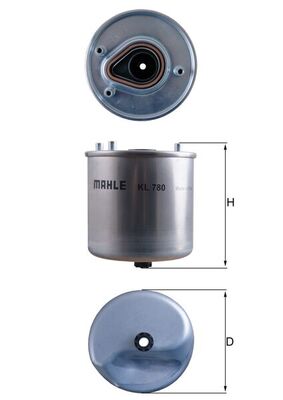 kuro filtras - KL 780 MAHLE