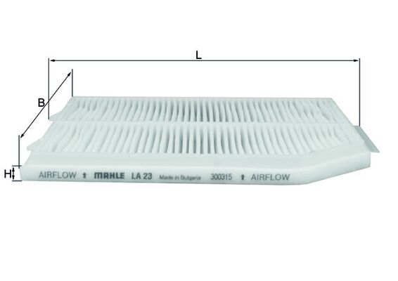 Filter, interior air - LA 23 MAHLE