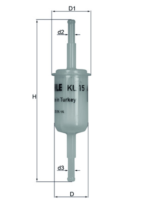 Fuel filter - KL 15 OF MAHLE