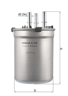 Fuel filter - KL 838 MAHLE