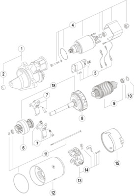 Starter - MS 446 MAHLE