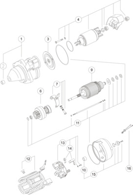 Motorino d'avviamento - MS 274 MAHLE