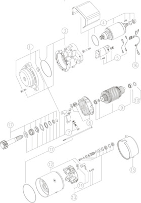 starteris - MS 452 MAHLE