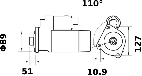 starteris - MS 452 MAHLE