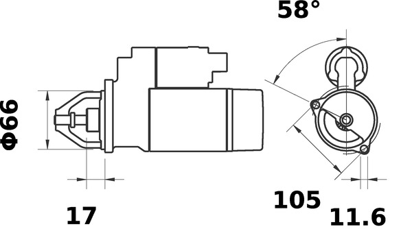 starteris - MS 414 MAHLE