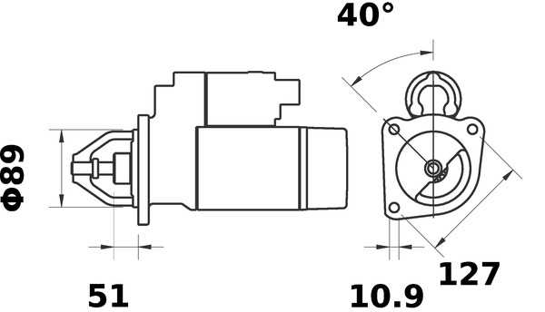 Starter - MS 348 MAHLE