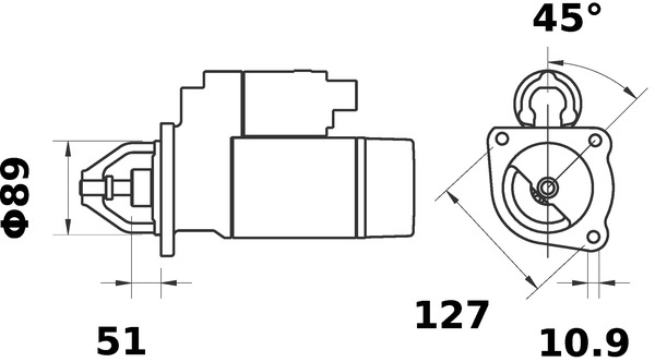 Starter - MS 214 MAHLE