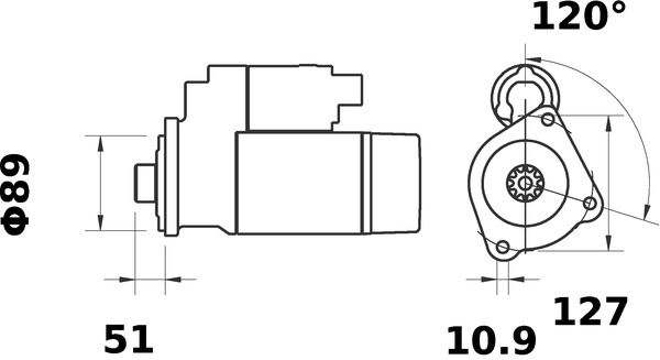 Стартер - MS 139 MAHLE
