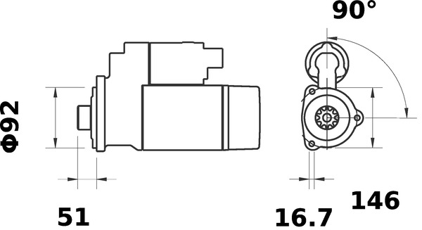 Starter - MS 75 MAHLE