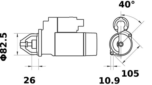 starteris - MS 36 MAHLE