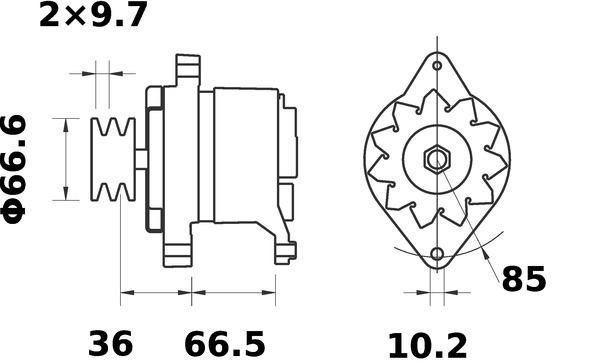 Alternator - MG 580 MAHLE