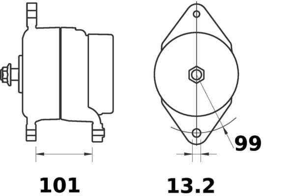 Alternator - MG 575 MAHLE