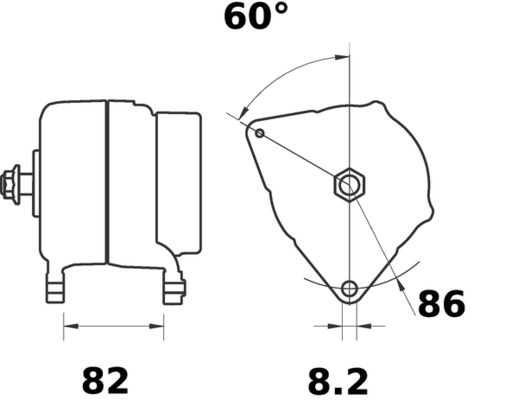 Alternator - MG 560 MAHLE