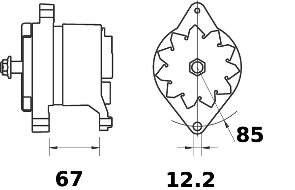Alternator - MG 515 MAHLE