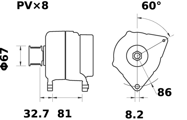 Alternatore - MG 404 MAHLE