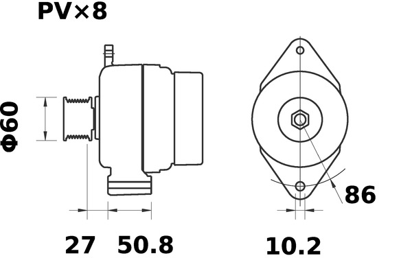 Generator - MG 327 MAHLE