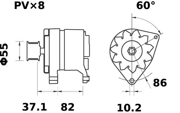 Alternator - MG 223 MAHLE