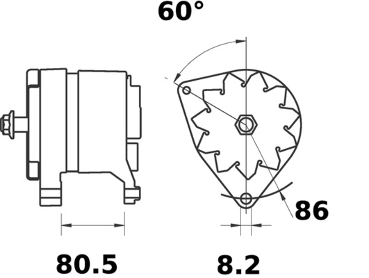 Alternator - MG 212 MAHLE