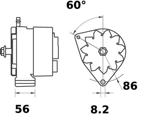 Alternator - MG 209 MAHLE