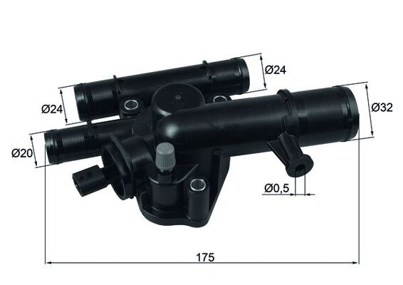 Thermostat, coolant - TI 243 89 MAHLE