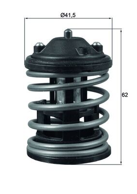 Thermostat, coolant - TX 163 87D1 MAHLE