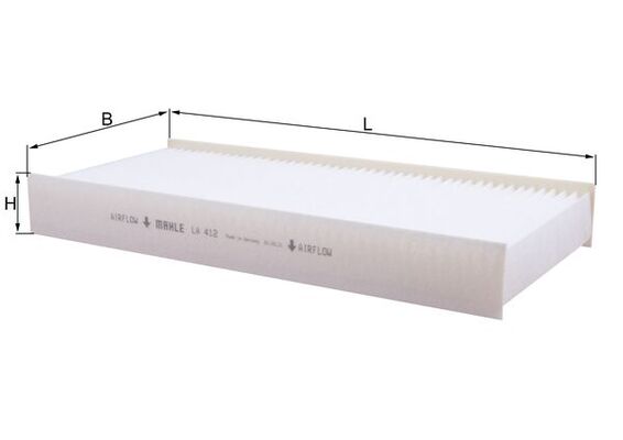 Filter, interior air - LA 412 MAHLE