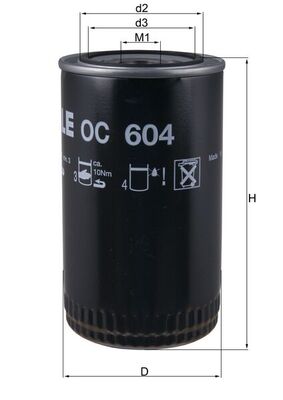 Oil Filter - OC 604 MAHLE