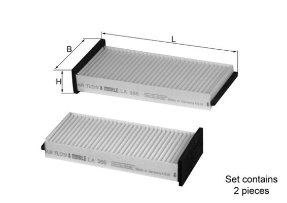 Filter, interior air - LA 366/S MAHLE
