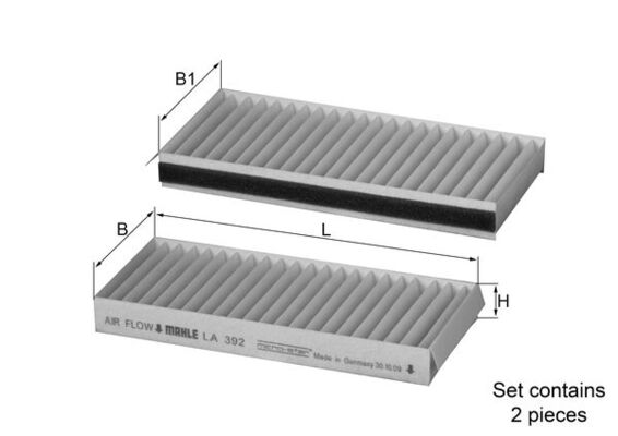 Filtro, Aria abitacolo - LA 392/S MAHLE