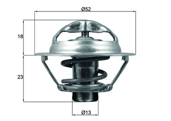 Thermostat, coolant - TX 175 95D MAHLE