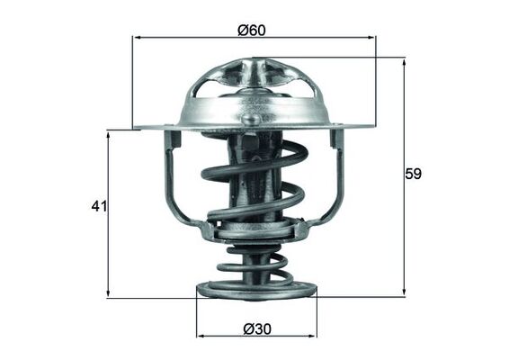 Thermostat, coolant - TX 177 82D MAHLE
