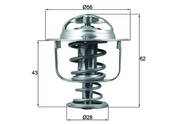 Thermostat, coolant - TX 197 71D MAHLE